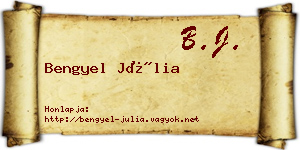 Bengyel Júlia névjegykártya